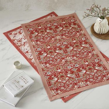 Morris & Co. Strawberry Thief  Set of 2  Tea Towels